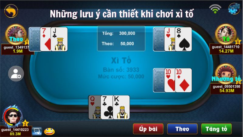 xi to 2 Những lưu ý cần thiết khi chơi xì tố